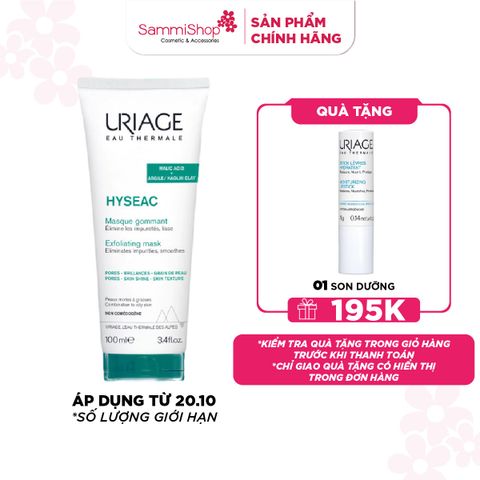 Uriage Mặt nạ Hyséac Masque Gommant 100ml