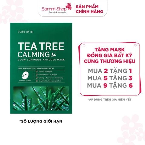 SALE TOÀN NHÃN 3.12 - 1.1  Some By Mi Mặt nạ giấy 30 Days Tea Tree Calming Glow Luminous Ampoule Mask 25g