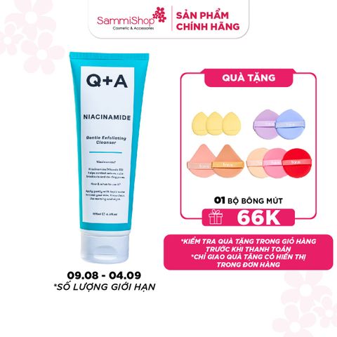 Q+A Sữa rửa mặt Niacinamide Gentle Exfoliating Cleanser 125ml