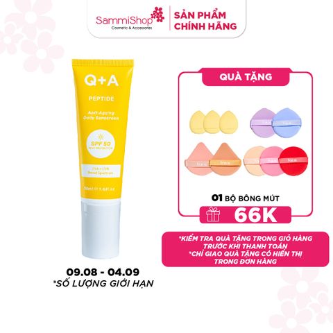 Q+A Kem chống nắng Peptide Anti-Ageing Daily Sunscreen 50ml