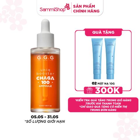 G.G.G Tinh chất Uniq Booster Chaga Mushroom 100 Ampoule 50g