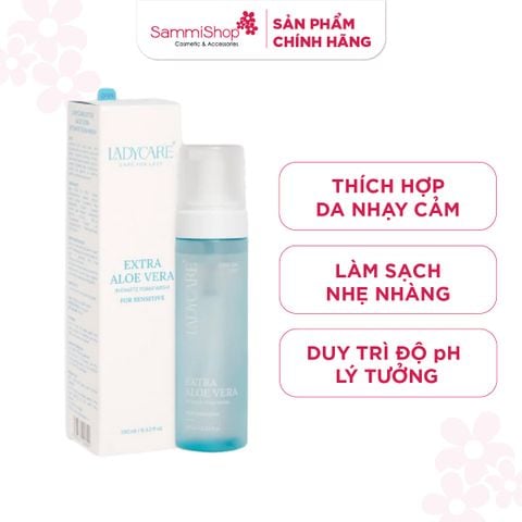 Ladycare Bọt vệ sinh Extra Aloe Vera Intimate Foam Wash For Sensitive 190ml
