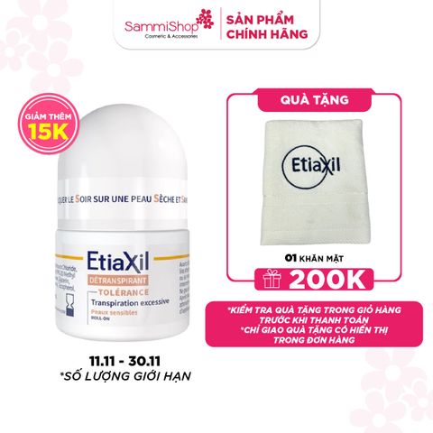 Etiaxil Lăn khử mùi da siêu nhạy cảm Detranspirant Tolerance Peaux Sensibles Roll-on (Nâu) 15ml
