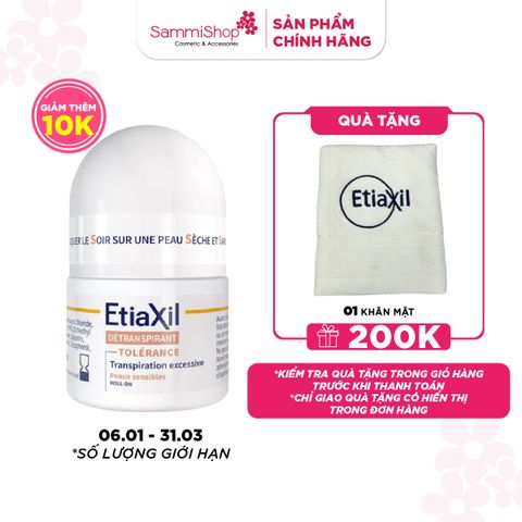 Etiaxil Lăn khử mùi da siêu nhạy cảm Detranspirant Tolerance Peaux Sensibles Roll-on (Nâu) 15ml