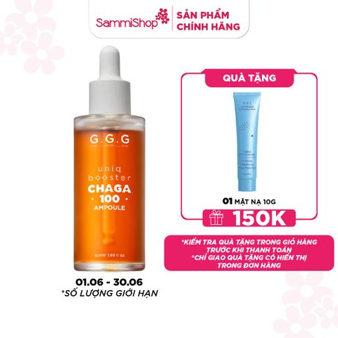 G.G.G Tinh chất Uniq Booster Chaga Mushroom 100 Ampoule 50g
