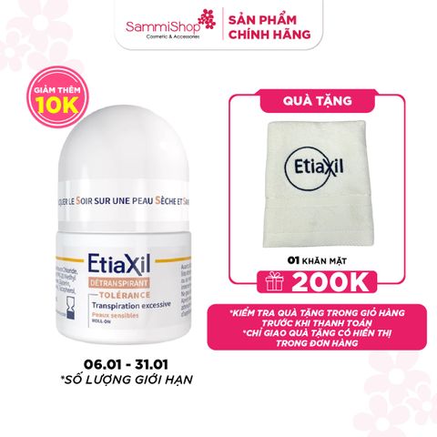 Etiaxil Lăn khử mùi da siêu nhạy cảm Detranspirant Tolerance Peaux Sensibles Roll-on (Nâu) 15ml