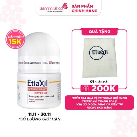 Etiaxil Lăn khử mùi da thường Detranspirant Extreme Peaux Normales Roll-on (Đỏ) 15ml