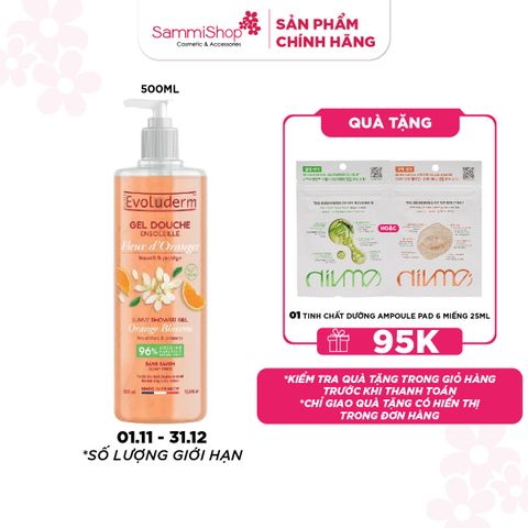 Evoluderm Gel tắm tinh chất Hoa Cam 500ml