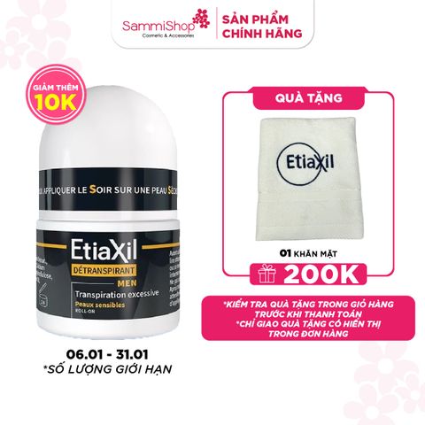 Etiaxil Lăn khử mùi Detranspirant Men Peaux Sensibles Roll-on 15ml