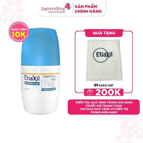 Etiaxil Lăn khử mùi Anti - Transpirant Protection 48h Peaux Sensibles Roll-on 50ml