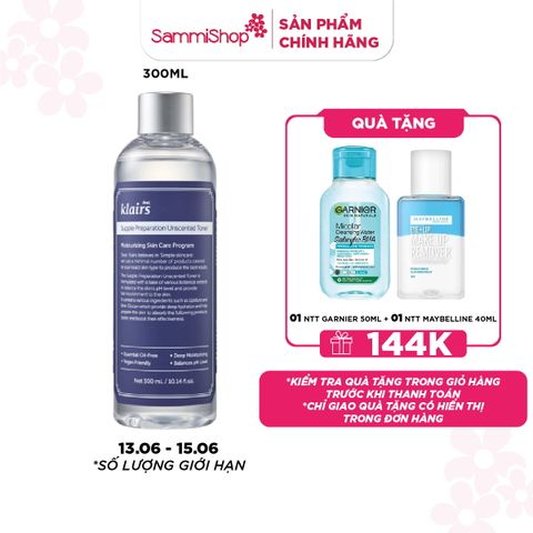 APP+WEB 13.06 - 15.06 Dear, Klairs nước hoa hồng Supple Preparation Unscented Toner 300ml