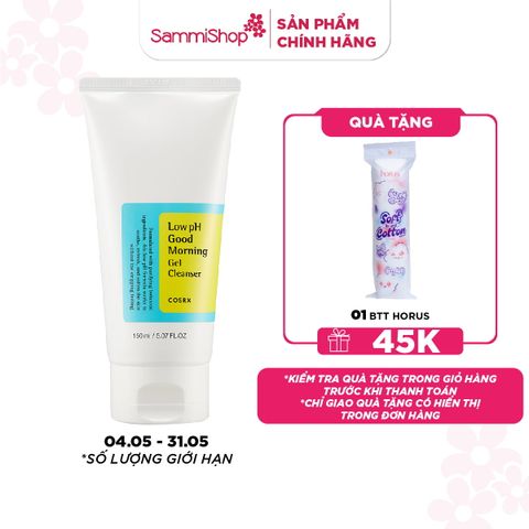APP-WEB 04.05 - 31.05 COSRX sữa rửa mặt Low pH Good Morning Gel Cleanser 150ml