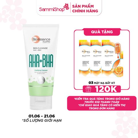 Bio Essence Sữa rửa mặt Bio Cleanse Aha+Bha Clarif Cleanser 100G
