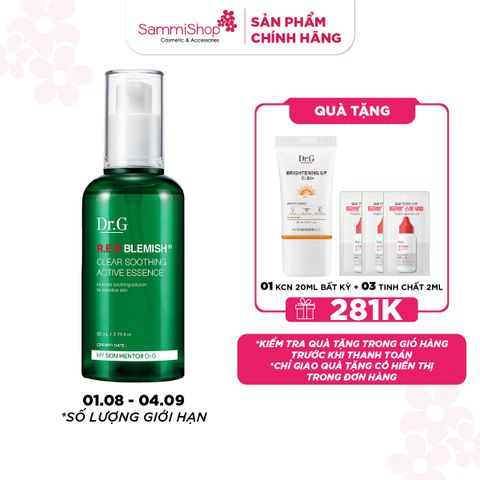 01.08 - 04.09 APP-WEB Dr.G Tinh chất R.E.D Blemish Clear Soothing Active Essence 80ml