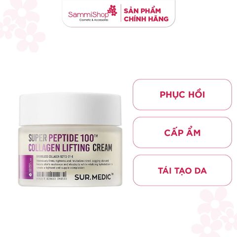 Sur.Medic+ Kem dưỡng Super Peptide 100Tm Collagen Lifting Cream 50ml