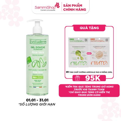 Evoluderm Gel tắm tinh chất nha đam 500ml