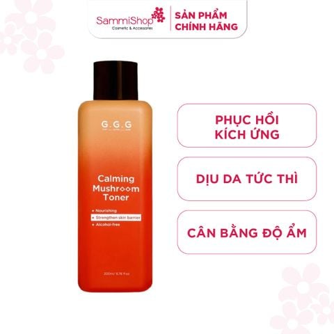 G.G.G Nước hoa hồng Calming Mushroom Toner 200ml