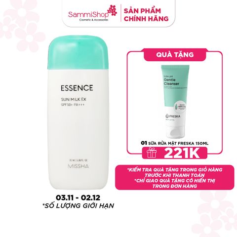 APP-WEB 03.11 - 02.12 Missha Sữa chống nắng Essence Sun Milk EX SPF50+ PA+++ 70ml