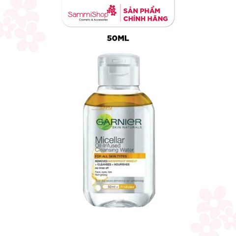 [HÀNG TẶNG KHÔNG BÁN] QT Garnier Nước tẩy trang  Micellar Oil - Infused Cleansing Water 50ml và 1 QT Garnier serum overnight booster 7.5ml HOẶC 1 QT Garnier Tinh chất Skin Naturals Light Complete White Speed 7.5ml