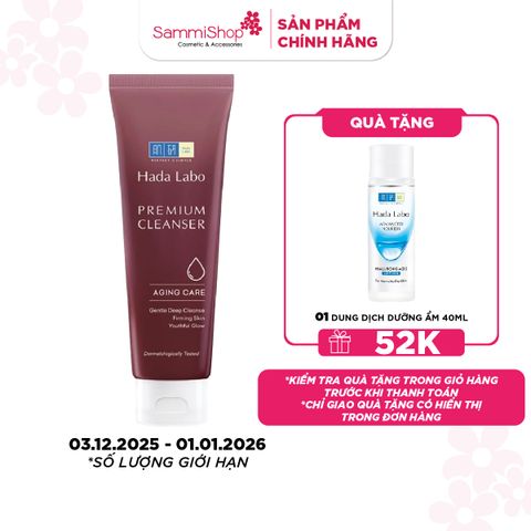 APP + WEB 3.12 - 1.1 Hadalabo Sữa rửa mặt Premium Cleanser Aging Care 100g