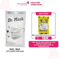 01.11-30.11 Dr.Mask Túi Khẩu trang 3 lớp 10 chiếc - Trắng KT08