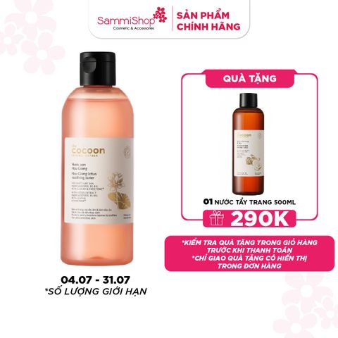 04.07-31.07 Cocoon Nước Sen Hậu Giang Lotus Soothing Toner 310ml