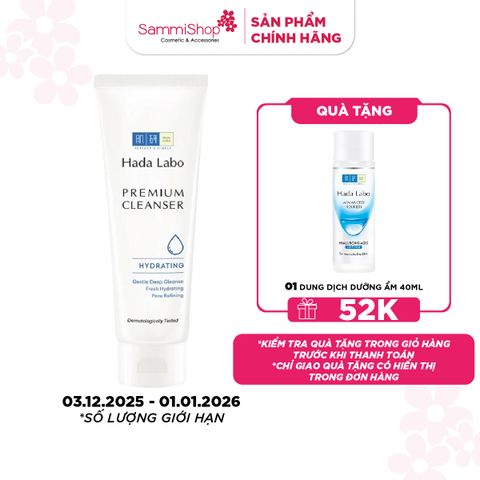 APP + WEB 3.12 - 1.1  Hadalabo Sữa rửa mặt Premium Cleanser Hydrating 100g