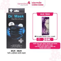 01.11-30.11 Dr.Mask Hộp khẩu trang Carbon Than hoạt tính 4 lớp xuất khẩu 30 chiếc - Đen KT04