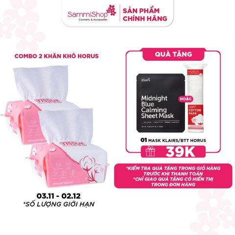 APP-WEB 03.11 - 02.12 COMBO 2 Horus Khăn khô đa năng Soft Cotton Tissue 80pcs