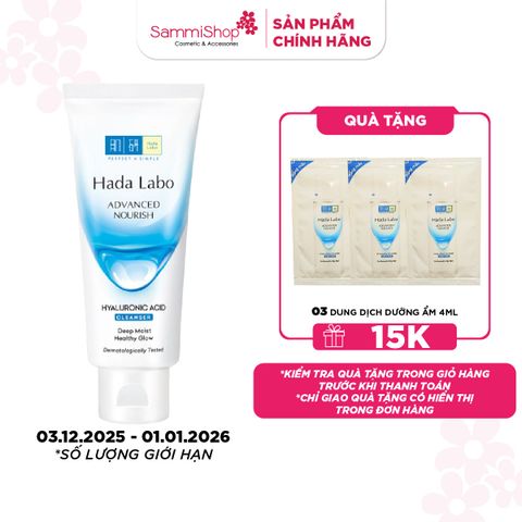 APP + WEB 3.12 - 1.1 Hadalabo Sữa Rửa Mặt Advanced Nourish Hyaluronic Acid Cleanser 80g