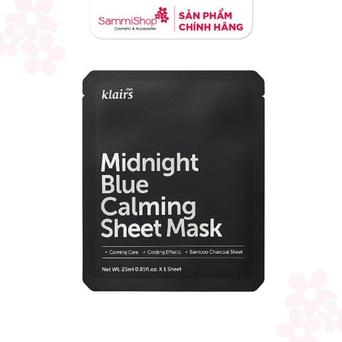 [HÀNG TẶNG KHÔNG BÁN] 2 QT Dear, Klairs mặt nạ giấy Midnight Blue Calming Sheet Mask 25ml Hoặc 2 QT Horus bông tẩy trang 120m