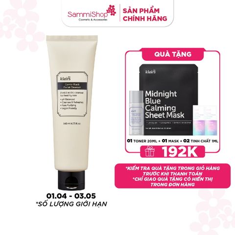 APP-WEB 01.04 - 03.05 Dear, Klairs Sữa rửa mặt Gentle Black Facial Cleanser 140mL