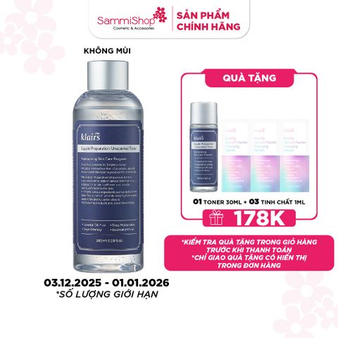 APP + WEB 3.12 - 1.1 Dear, Klairs nước hoa hồng Supple Preparation Unscented Toner 180mL