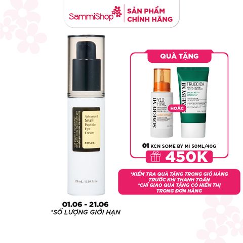 01.06-21.06 MEGA SALE COSRX Kem dưỡng mắt Advanced Snail Peptide Eye Cream 25mL