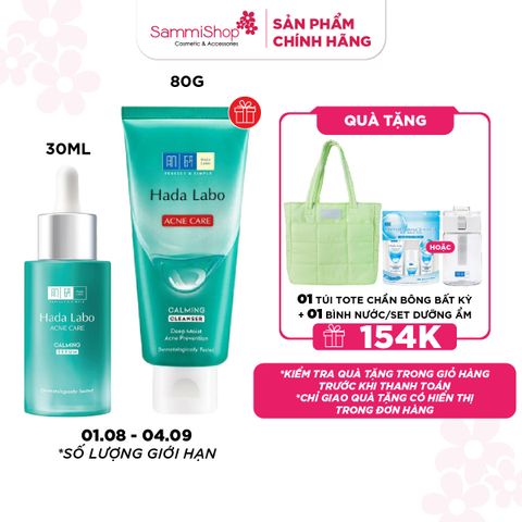 01.08-04.09 APP.WEB Hadalabo Tinh chất Acne Care Calming Serum 30ml + quà