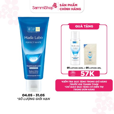 APP-WEB 04.05 - 31.05 HadaLabo Kem rửa mặt Perfect White  Tranexamic Acid Cleanser 80g