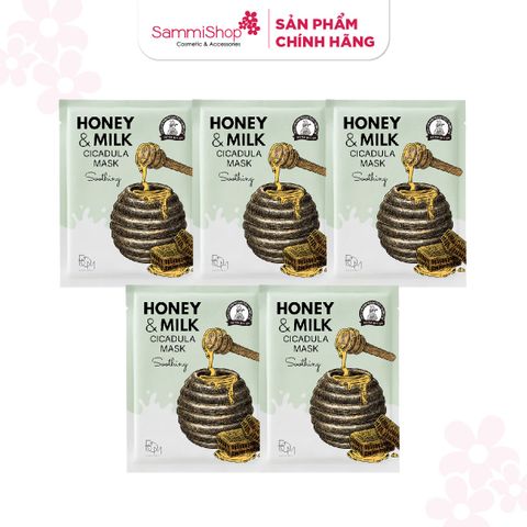 1.12 - 31.12 Combo 5 BOM Mặt nạ Honey & Milk Soothing Cicadula Mask 25g