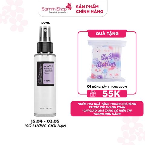 COSRX Nước hoa hồng AHA/BHA Clarifying Treatment Toner 100ml