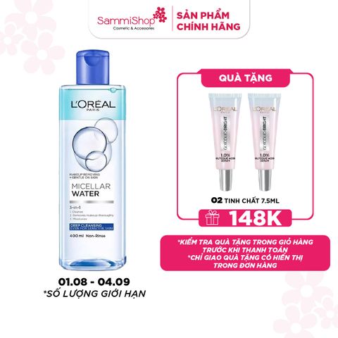 APP-WEB 01.08 - 04.09 Loreal Micellar Water 3-in-1 Deep Cleansing Even For Sensitive Skin 400ml
