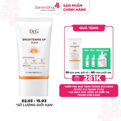APP+WEB 02.03 - 15.03 Dr.G Kem chống nắng Brightening Up Sun+ SPF50+ PA+++ 50ml (IP08) ver 1