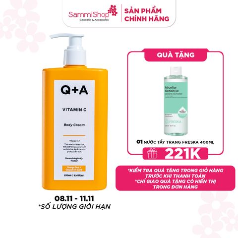 APP + WEB DEAL ĐỘC QUYỀN 11.11 Q+A Kem dưỡng Vitamin C Body Cream 250ml