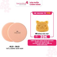 Vacosi Bông phấn ướt tròn nhỏ (Bich 2 miếng)  BP03