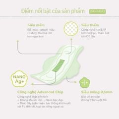 Yeonchi Băng vệ sinh ban ngày Organic 8 miếng có cánh
