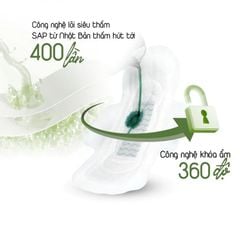 Yeonchi Băng vệ sinh ban ngày Organic 8 miếng có cánh