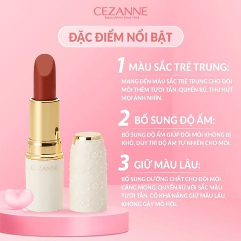 Cezanne Son Thỏi Lasting Lip Color N 3.9g
