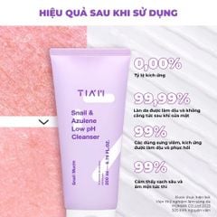 Tia'm Sữa rửa mặt Snail & Azulene Low Ph Cleanser 200ml