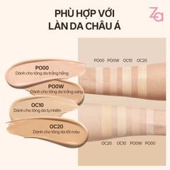 ZA Kem Nền Instant Invisible Oil Control Foundation 25ml