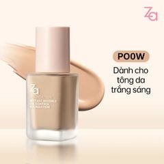 ZA Kem Nền Instant Invisible Oil Control Foundation 25ml