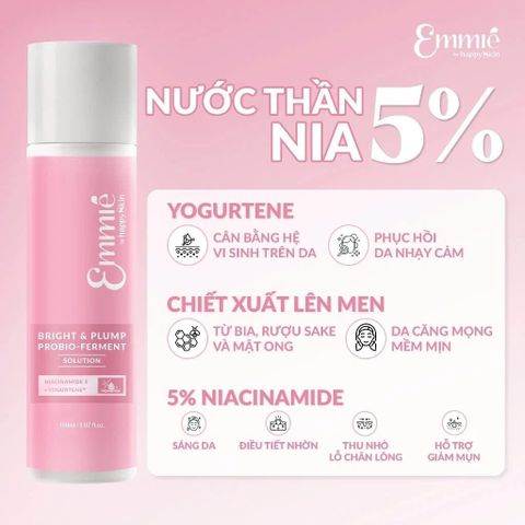 Emmie by Happyskin Nước Thần Bright & Plump Probio Ferment Solution 150ml