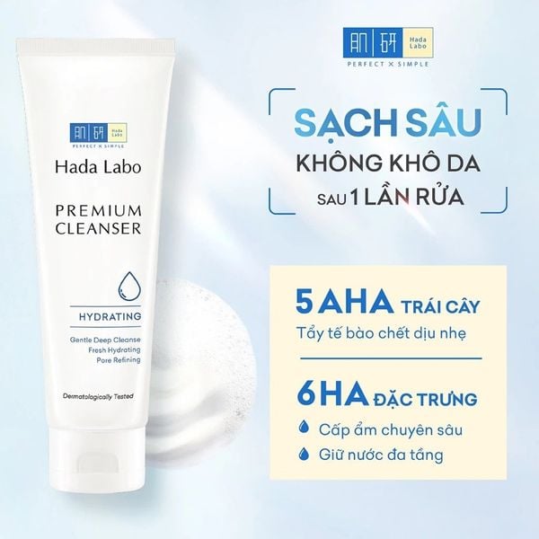 Hadalabo Sữa rửa mặt Premium Cleanser 100g